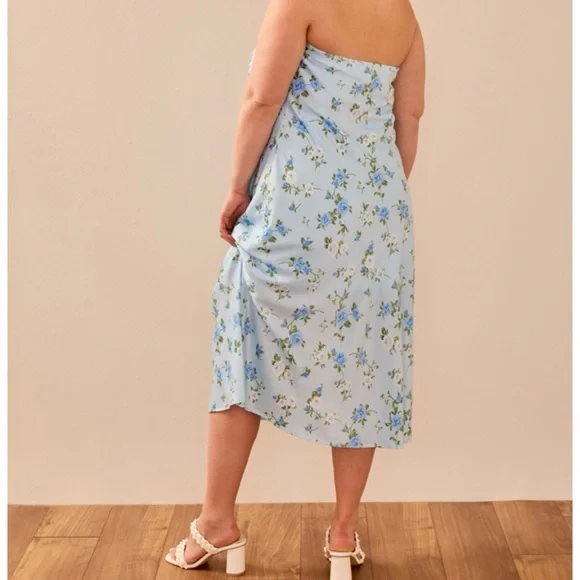 NEW Arula Blue Floral Maxi Dress Plus Size 1X / A NWT - Picture 3 of 7